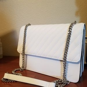 BCBGENERATION CASUAL OLIVIA SHOULDER BAG, WHITE